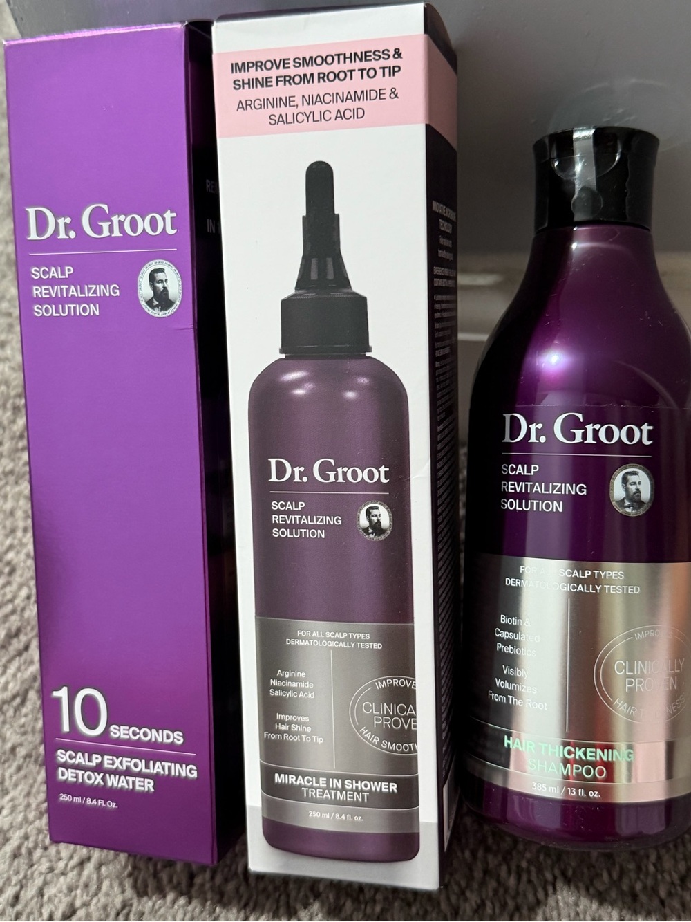 Scalp Revitalizing Solution & Hair Thickening Shampoo — Purple